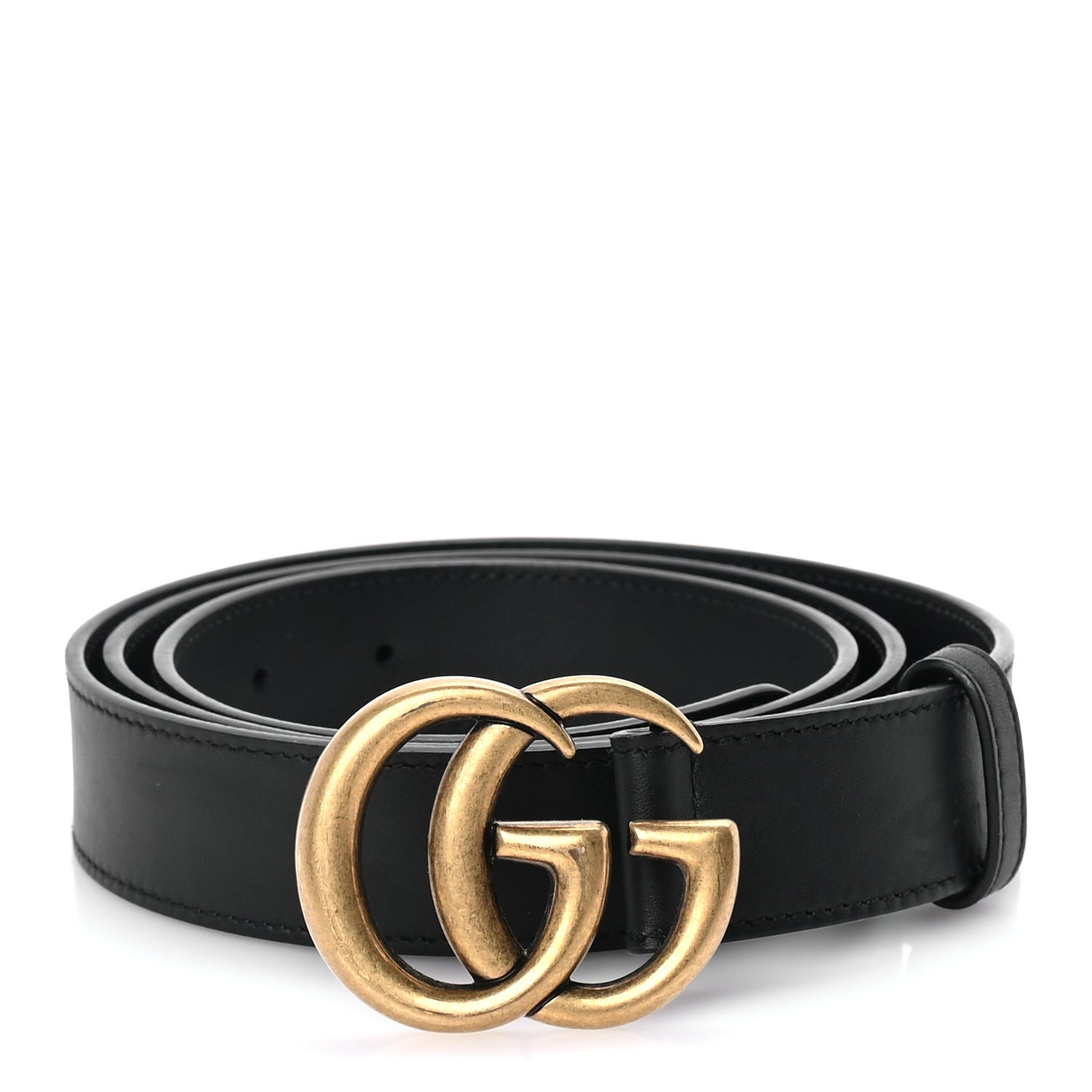 Gucci Calfskin Double G 30mm Belt 105 42 Black Black 1 of 5