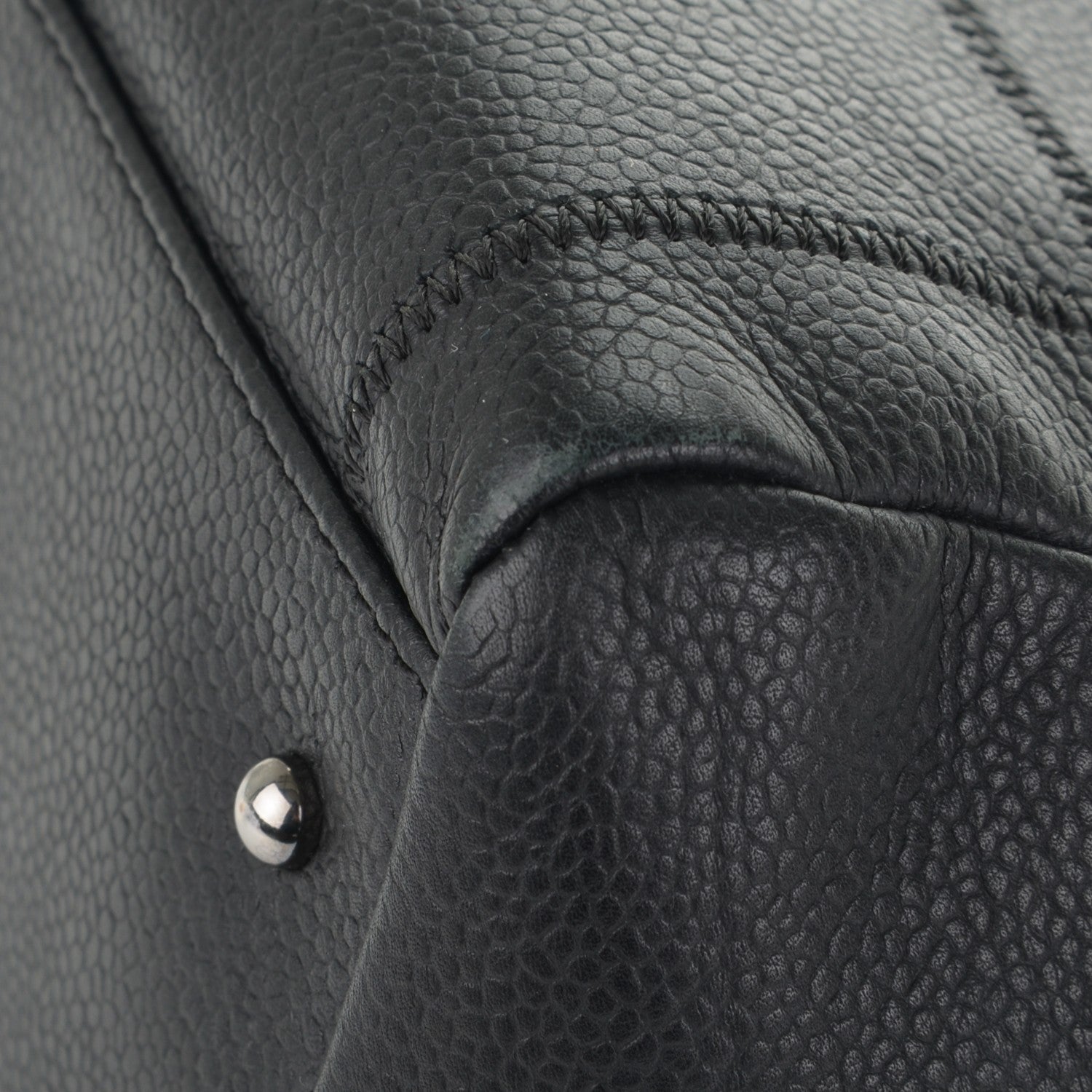 Chanel Caviar Square Stitched Bowler Black 9 of 10