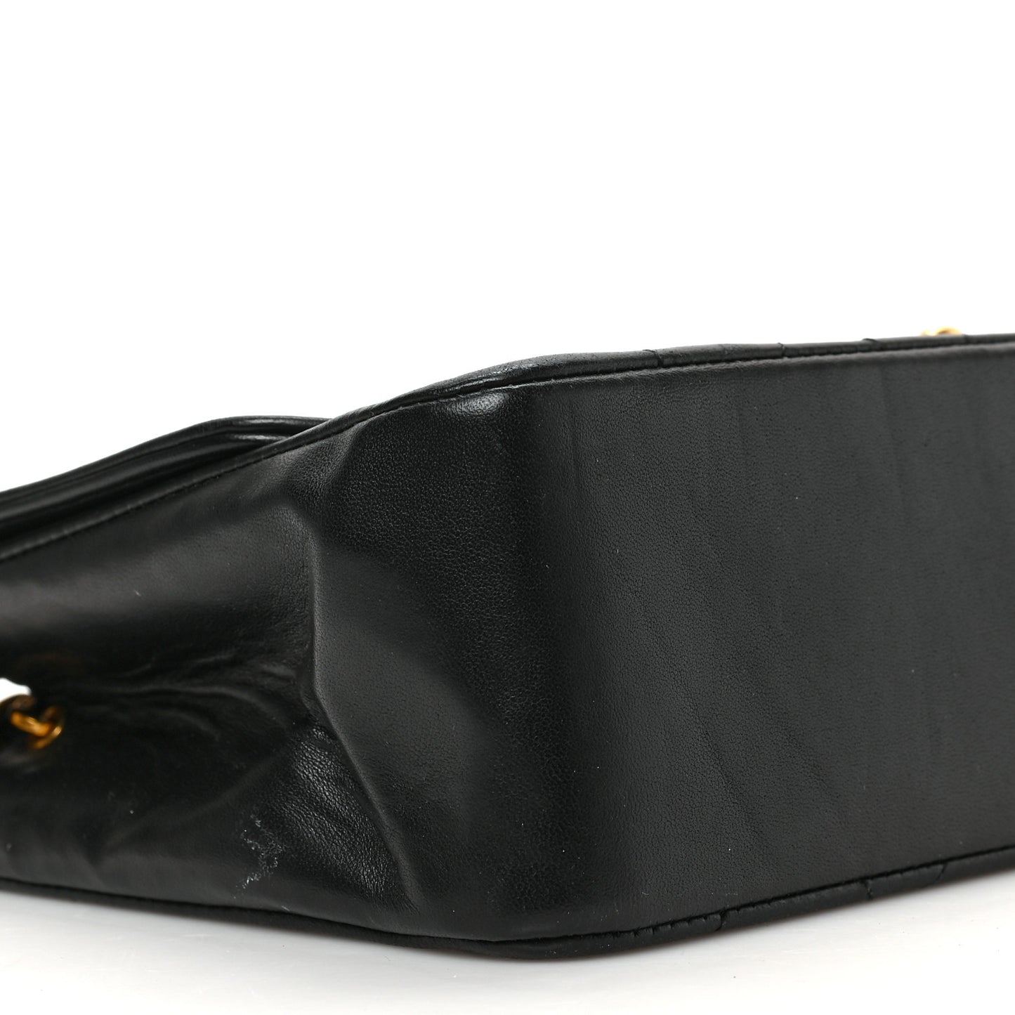 Lambskin Quilted Medium Single Flap Black