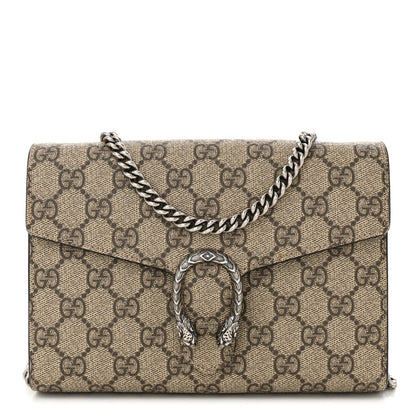 Gucci GG Supreme Monogram Mini Dionysus Chain Wallet Beige Taupe 1 of 7