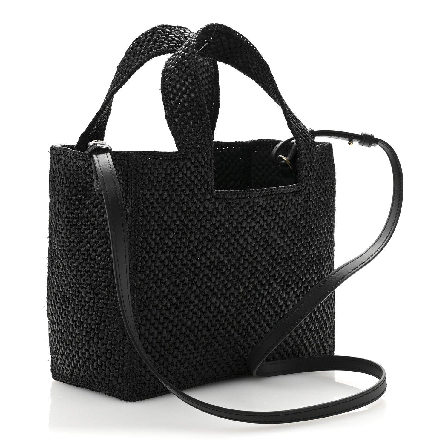 Loewe X PAULA'S IBIZA Raffia Font Tote Black 3 of 9