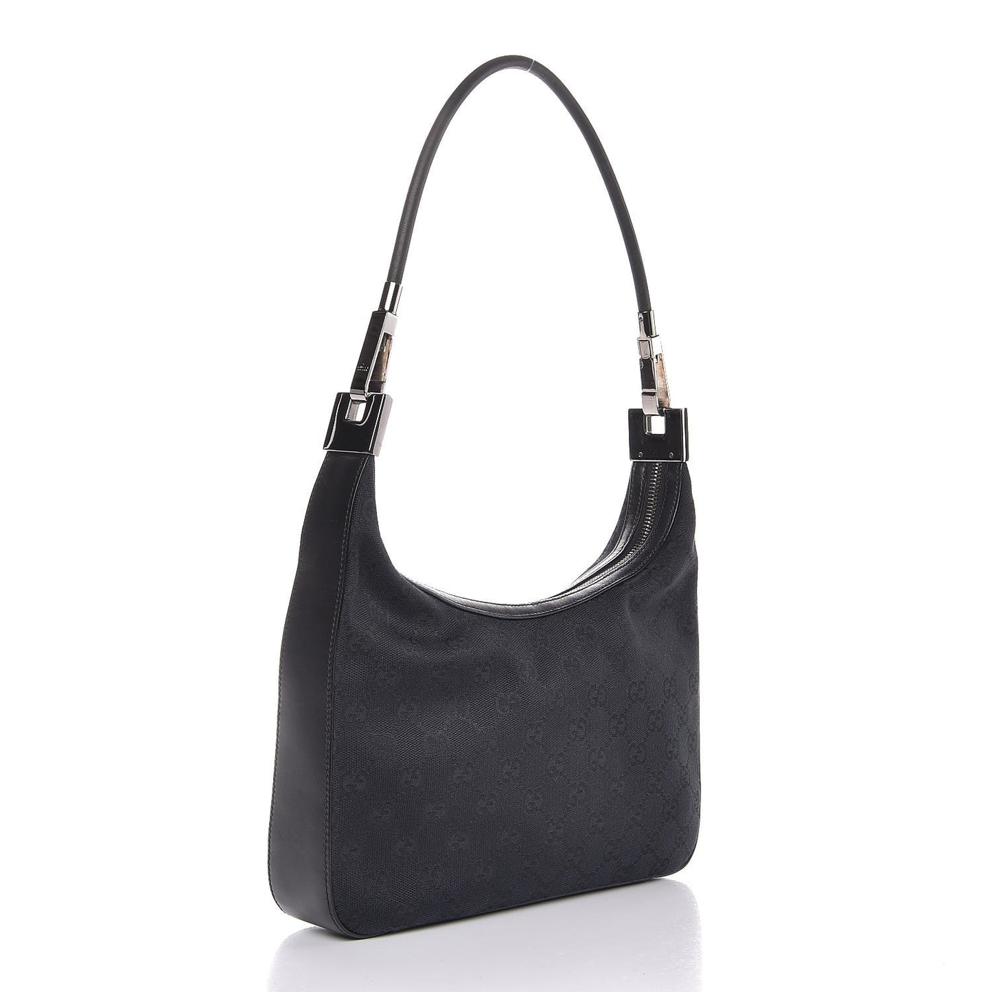 Monogram GG Small Clasp Hobo Black