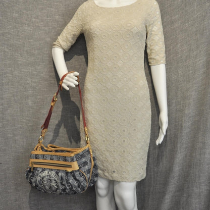 Louis Vuitton Denim Raye Porte Epaule MM 2 of 10