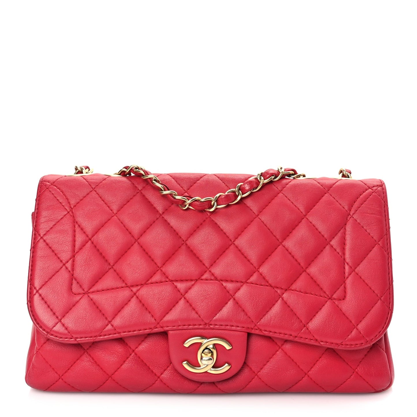 Lambskin Quilted Medium Mademoiselle Chic Flap Pink