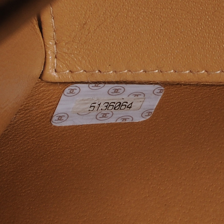 Chanel Lambskin Diamond Stitched Jumbo Flap Beige 9 of 10