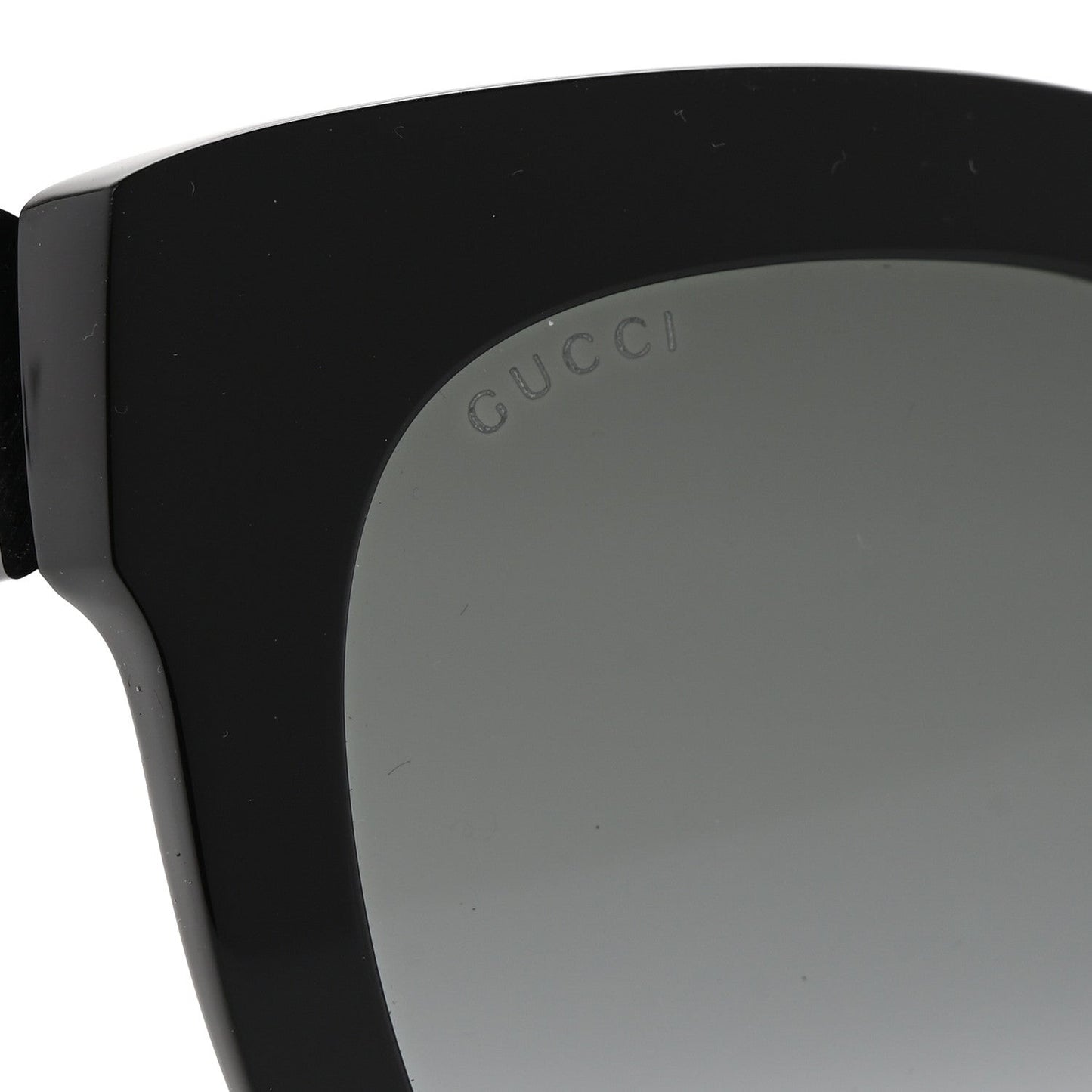 Acetate Crystal Star Round Frame Sunglasses GG0208S Black