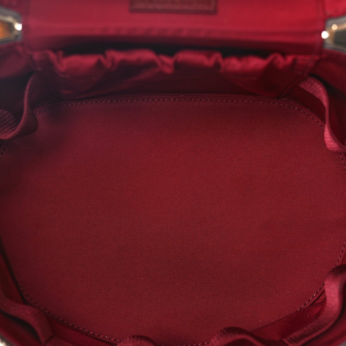 GG Supreme Monogram Ancora Calfskin Vanity Cosmetic Case Beige Ebony Rosso