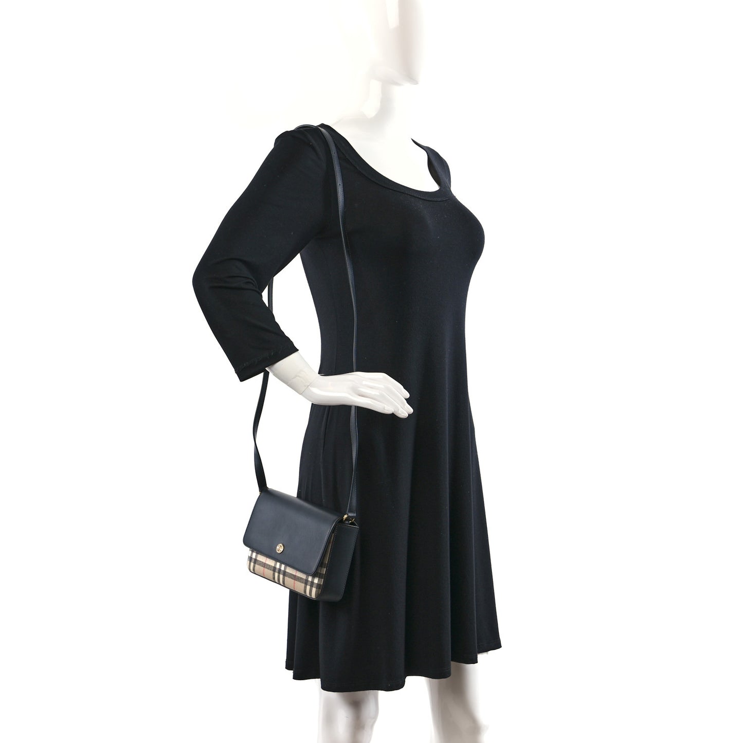 Calfskin Vintage Check New Hampshire Bag Black