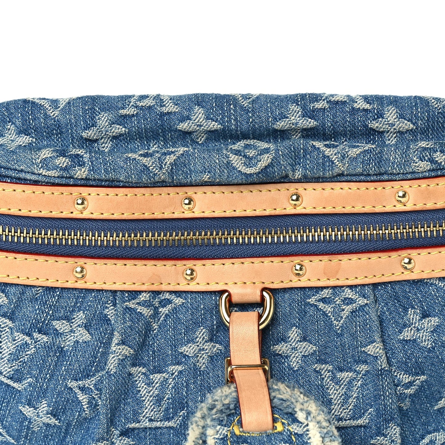 Monogram Denim High Rise Bumbag Blue