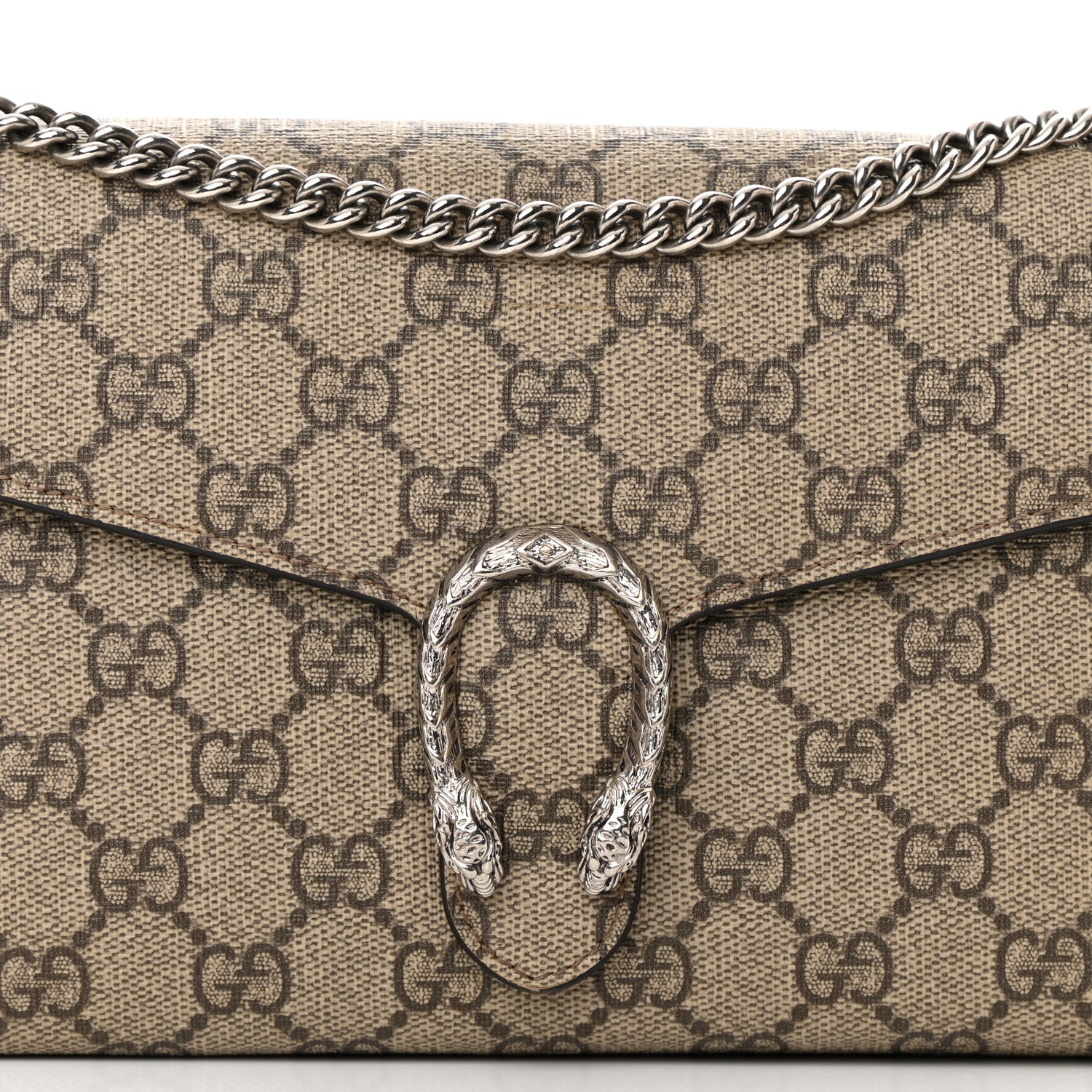 Gucci GG Supreme Monogram Mini Dionysus Chain Wallet Beige Taupe 8 of 22