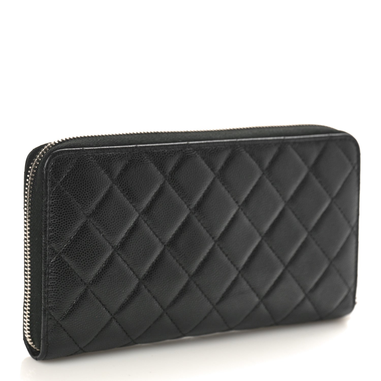 Chanel Caviar Quilted Large Zip Around Organizer Wallet Black 3 of 9