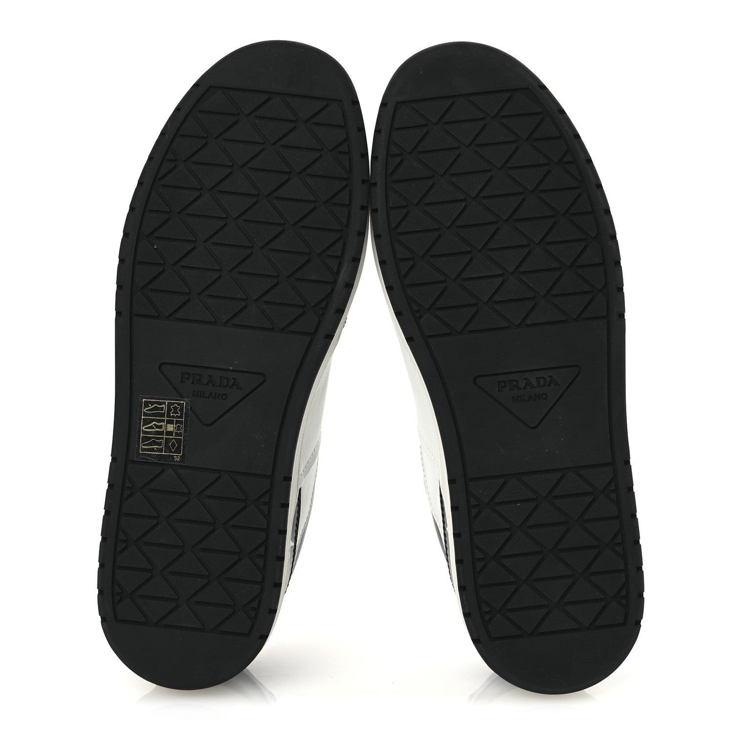 Vitello Sport Spazzolato Rois Metal Triangle Logo Downtown Low Top Sneakers 37.5 White Black