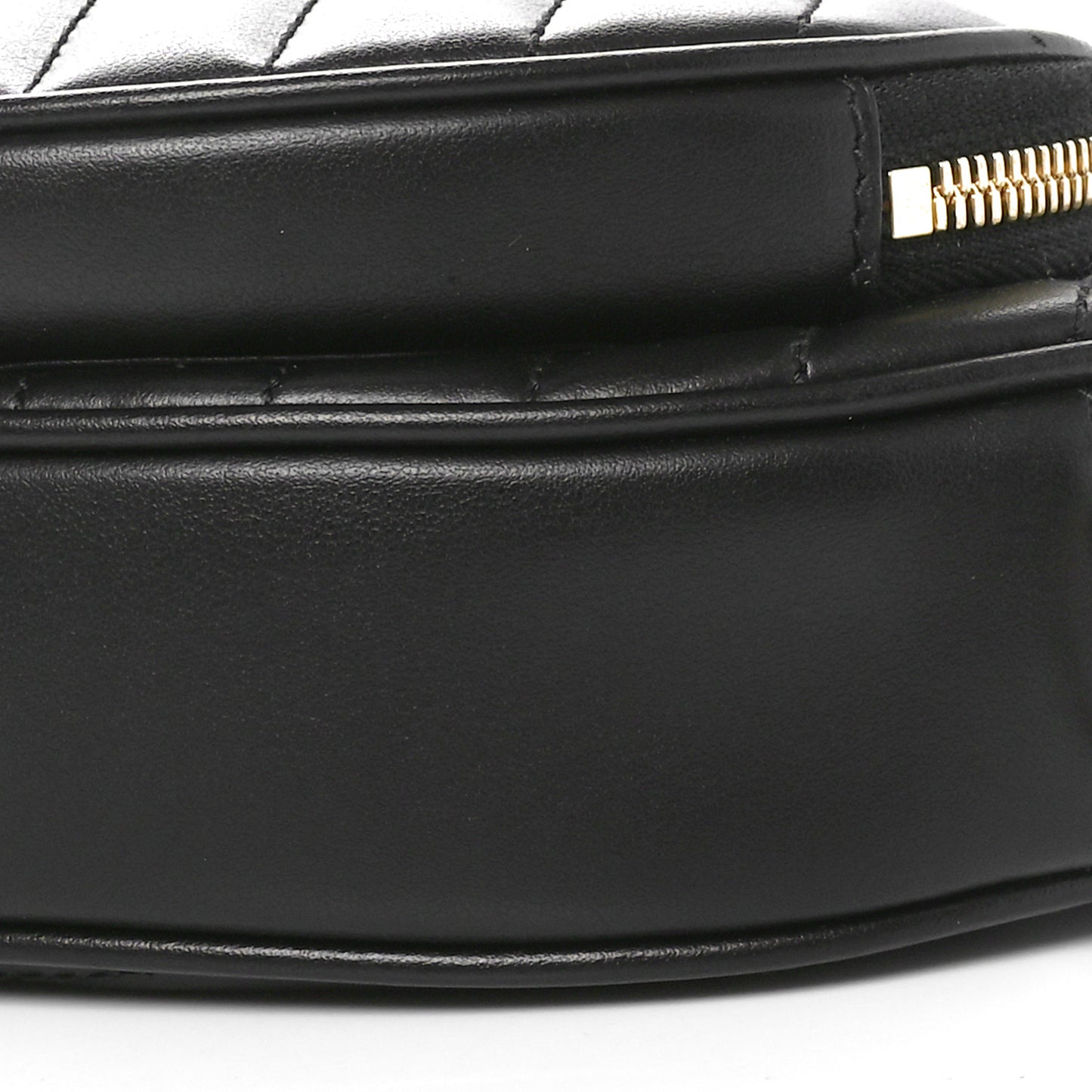 Calfskin Matelasse Diagonal Mini Interlocking G Heart Shoulder Bag Black