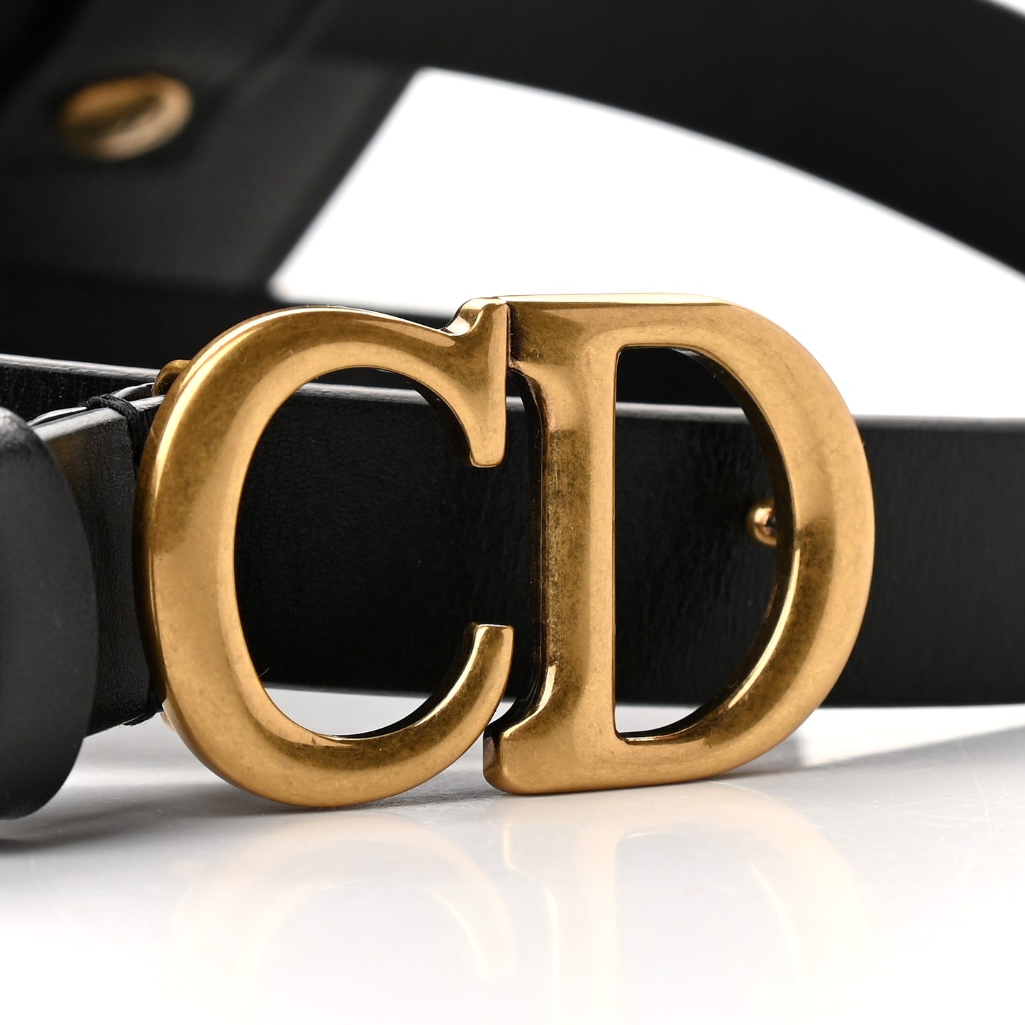 Grained Calfskin Saddle Belt Bag Black