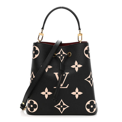 Louis Vuitton Empreinte Monogram Giant Neonoe MM Black Beige 3 of 13