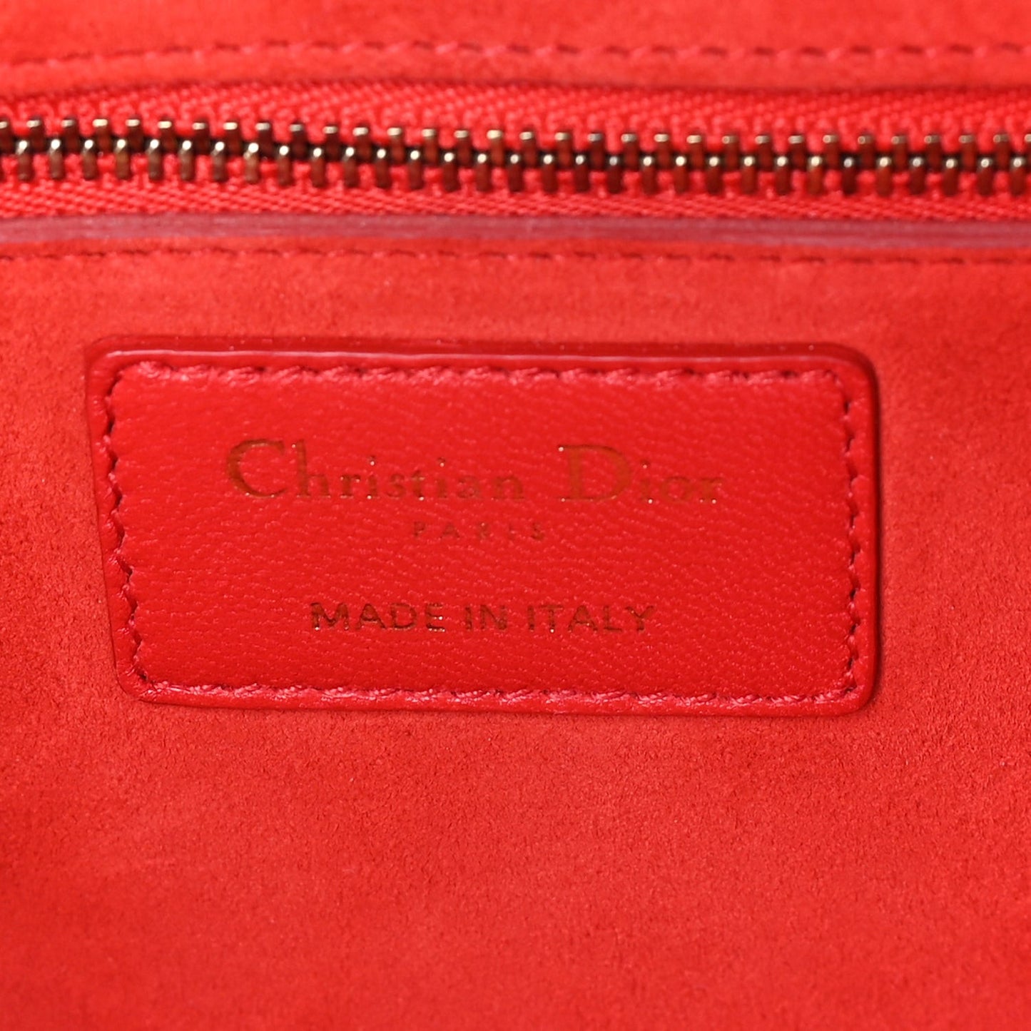 Lambskin Cannage Large Dioraddict Flap  Red