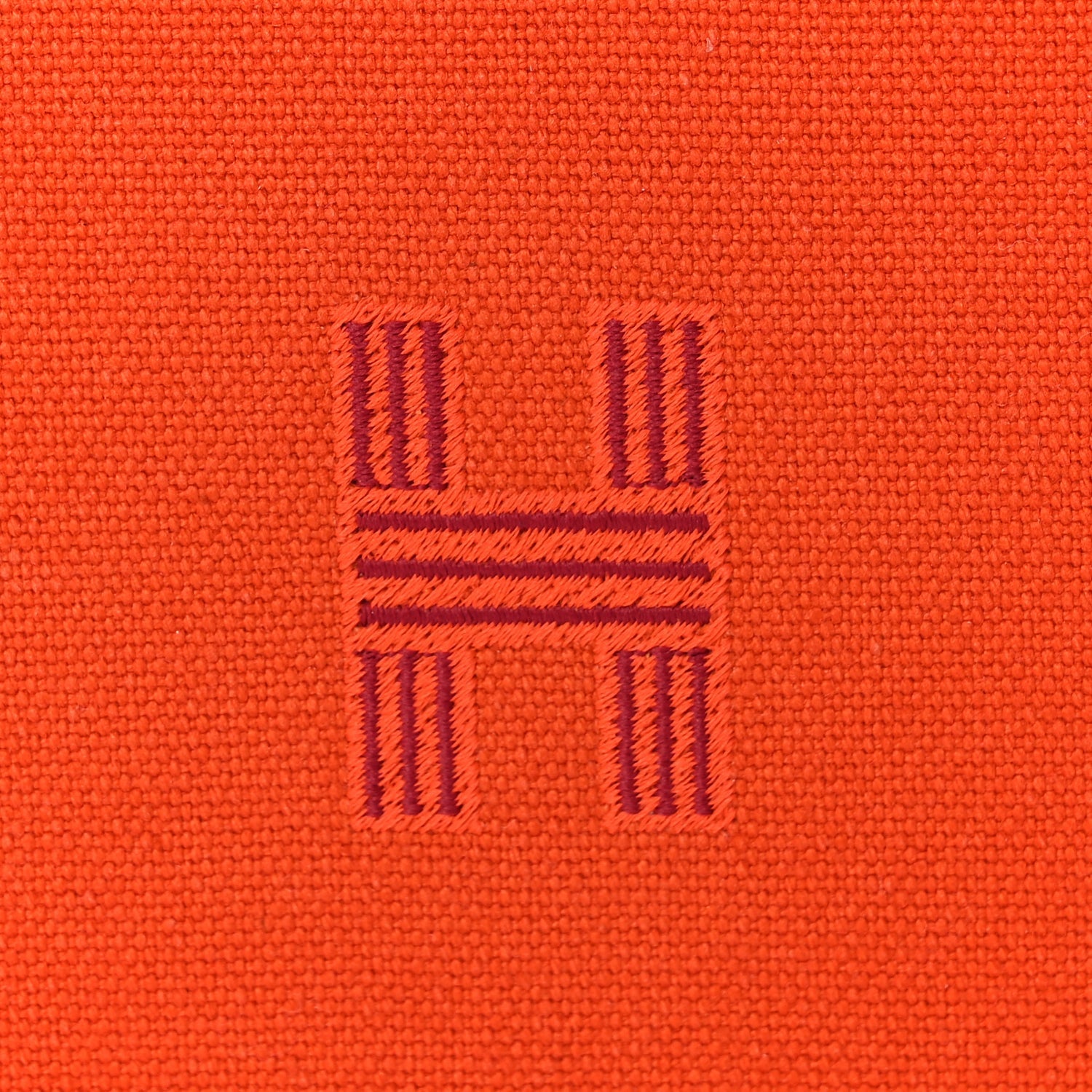 Hermes Canvas Large Bride-A-Brac Pouch Orange Feu Burgundy 7 of 9