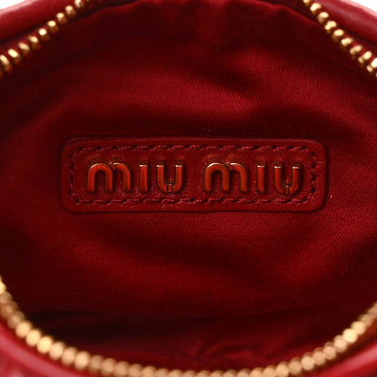 Miu Miu Nappa Matelasse Mini Wander Hobo Fuoco Fuoco 5 of 8