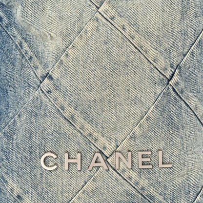 Chanel Denim Quilted Chanel 22 Backpack Blue 8 of 10