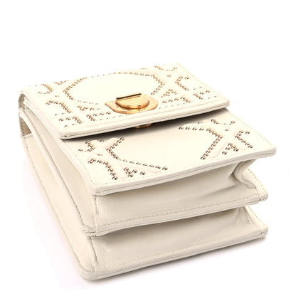 Christian Dior Calfskin Studded Vertical Diorama White 3 of 7