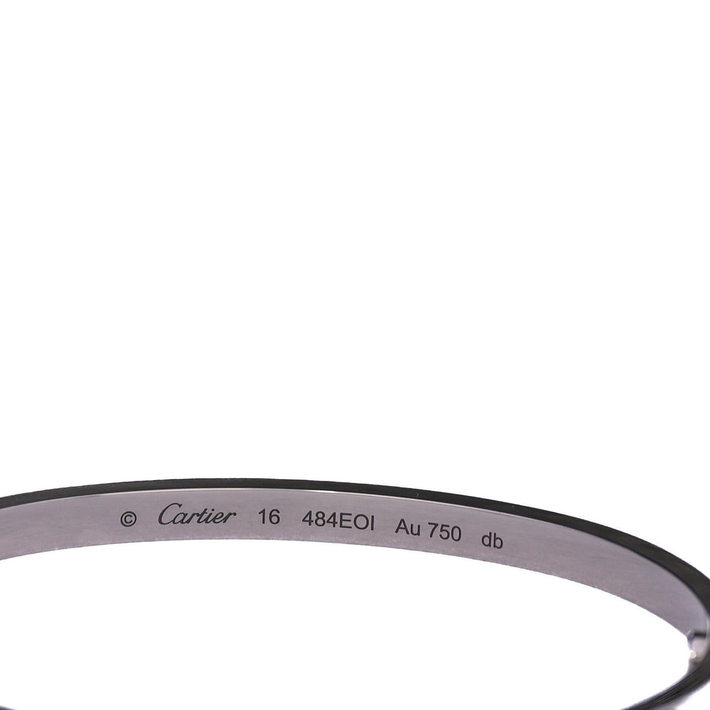 18K White Gold Small LOVE Bracelet 16