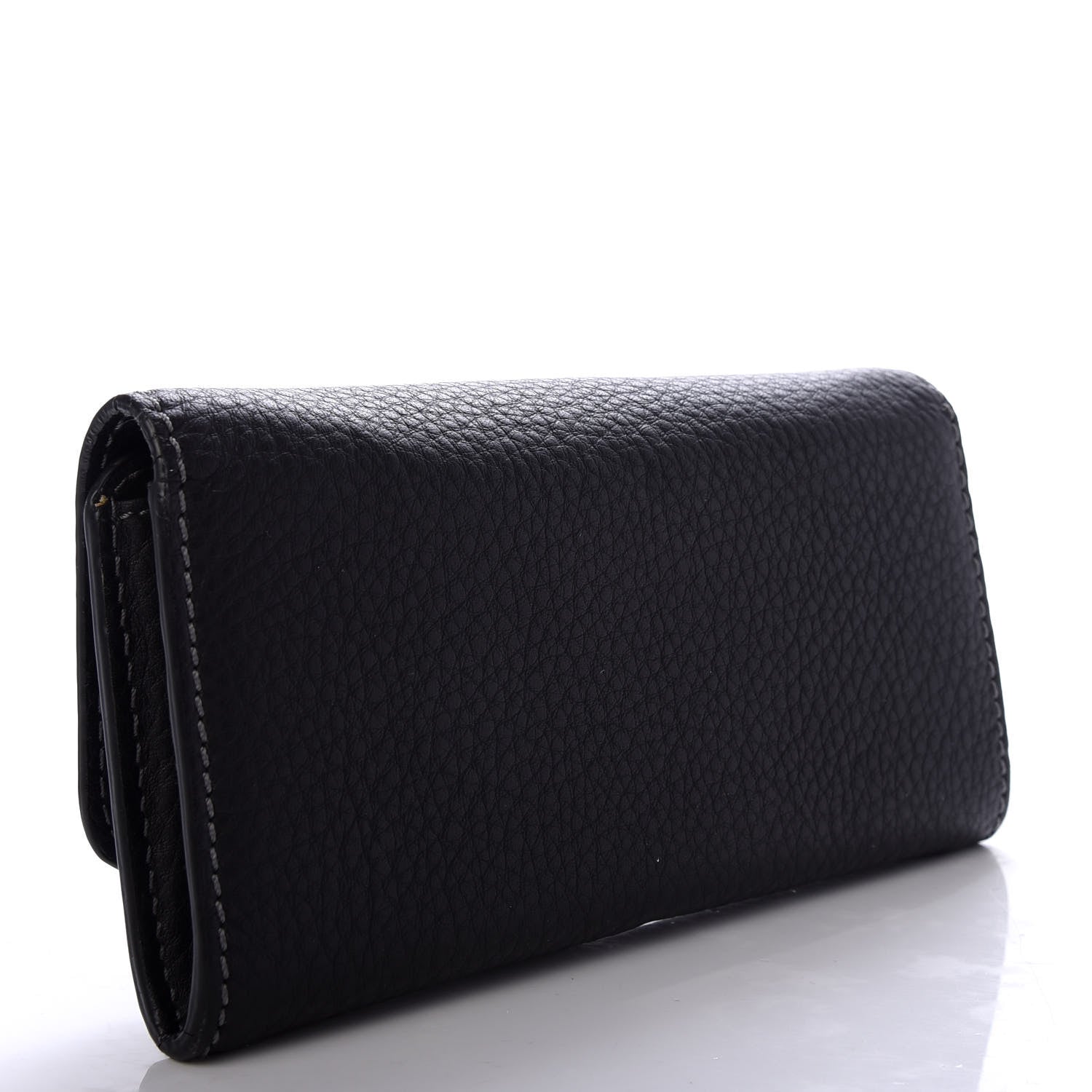 Chloe Calfskin Marcie Continental Flap Wallet Black 3 of 6