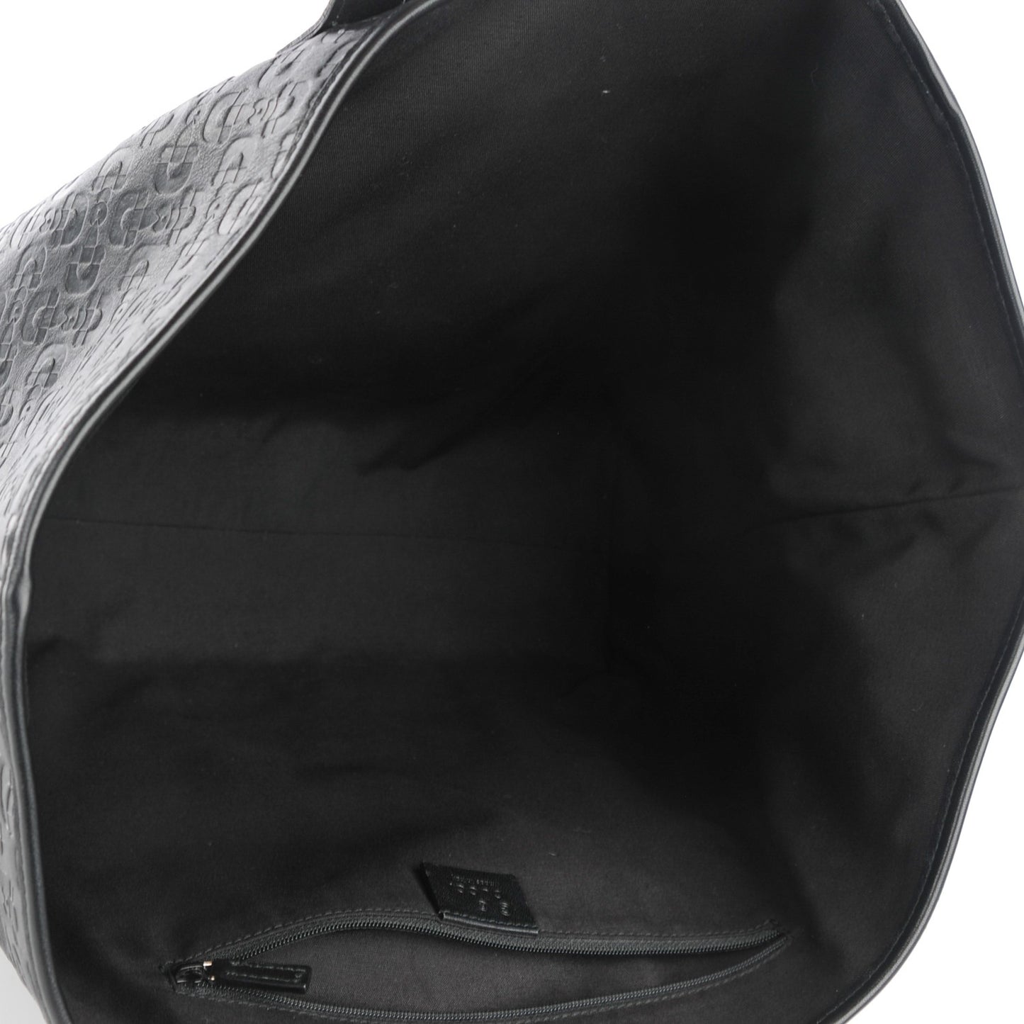 Calfskin Horsebit Embossed Large Tote Black