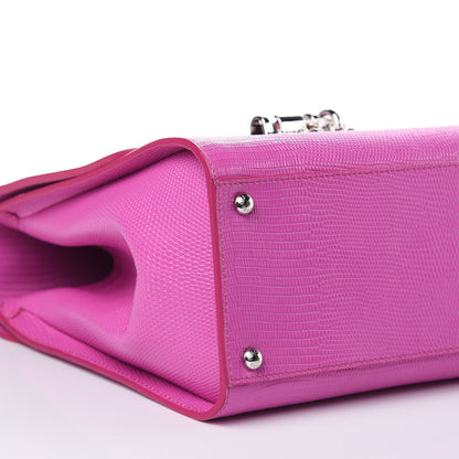 Dolce & Gabbana Lizard Calfskin Embossed Medium Monica Tote Rosa 8 of 10