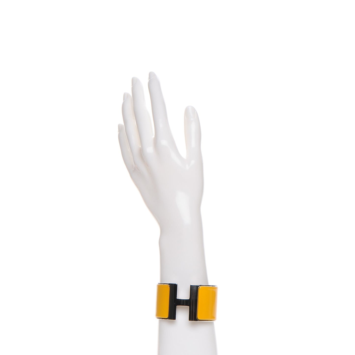 Enamel Extra Wide Clic Clac H Bracelet PM Jaune Soleil