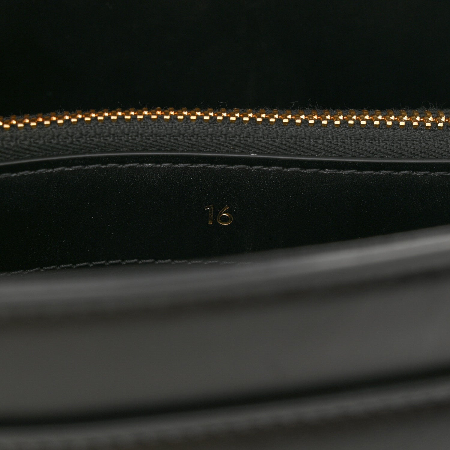 Celine Satinated Calfskin Small 16 Top Handle Bag Black 7 of 10