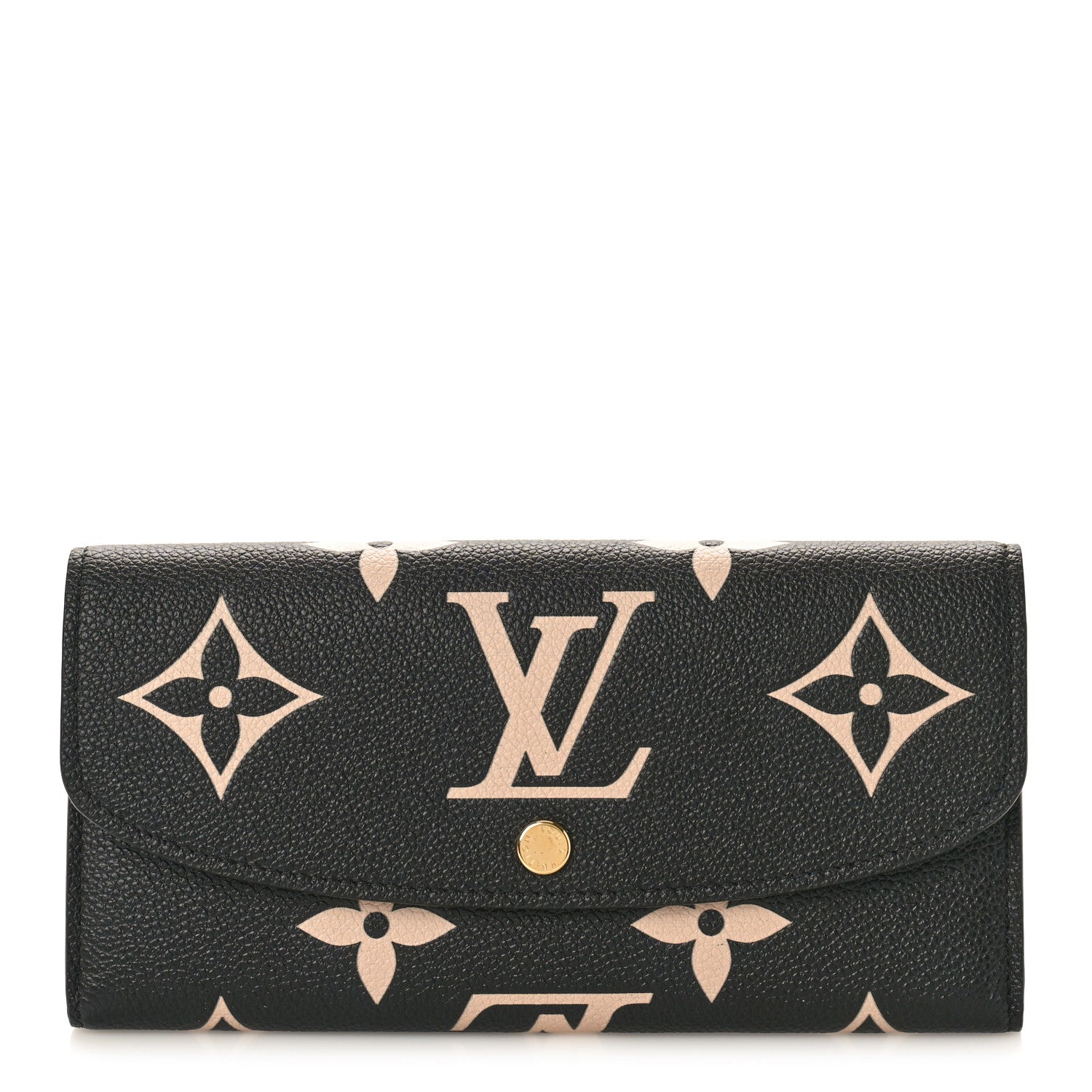 Louis Vuitton Empreinte Monogram Giant Emilie Wallet Black Beige 1 of 7