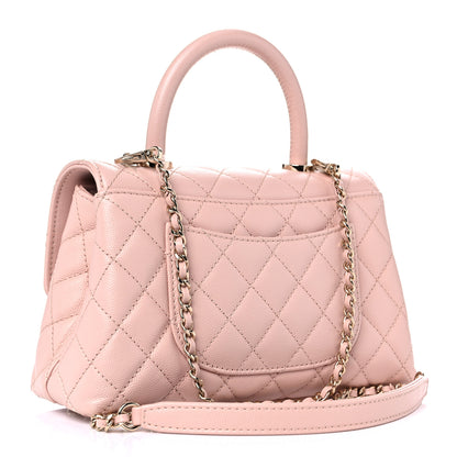 Chanel Caviar Quilted Mini Coco Handle Flap Pink 3 of 10