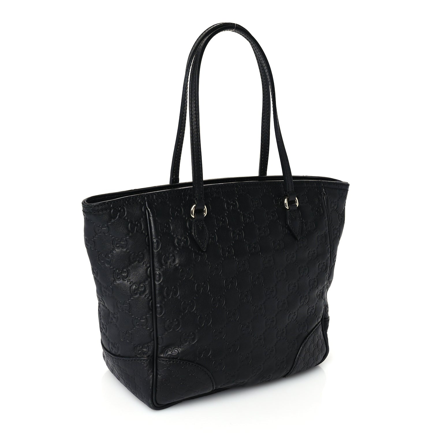 Gucci Guccissima Small Bree Zippered Tote Black 2 of 8