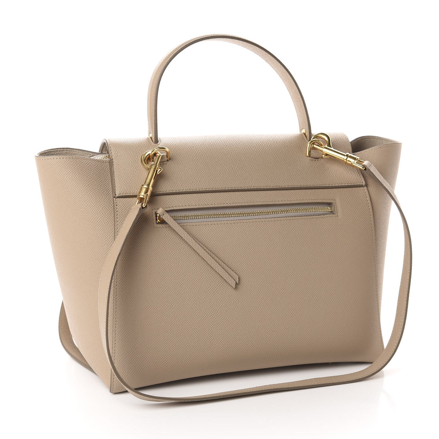 Grained Calfskin Mini Belt Bag Light Taupe