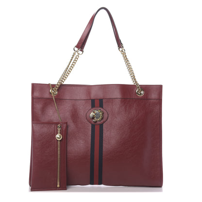 Gucci Calfskin Large Rajah Chain Tote Romantic Cherry 1 of 10