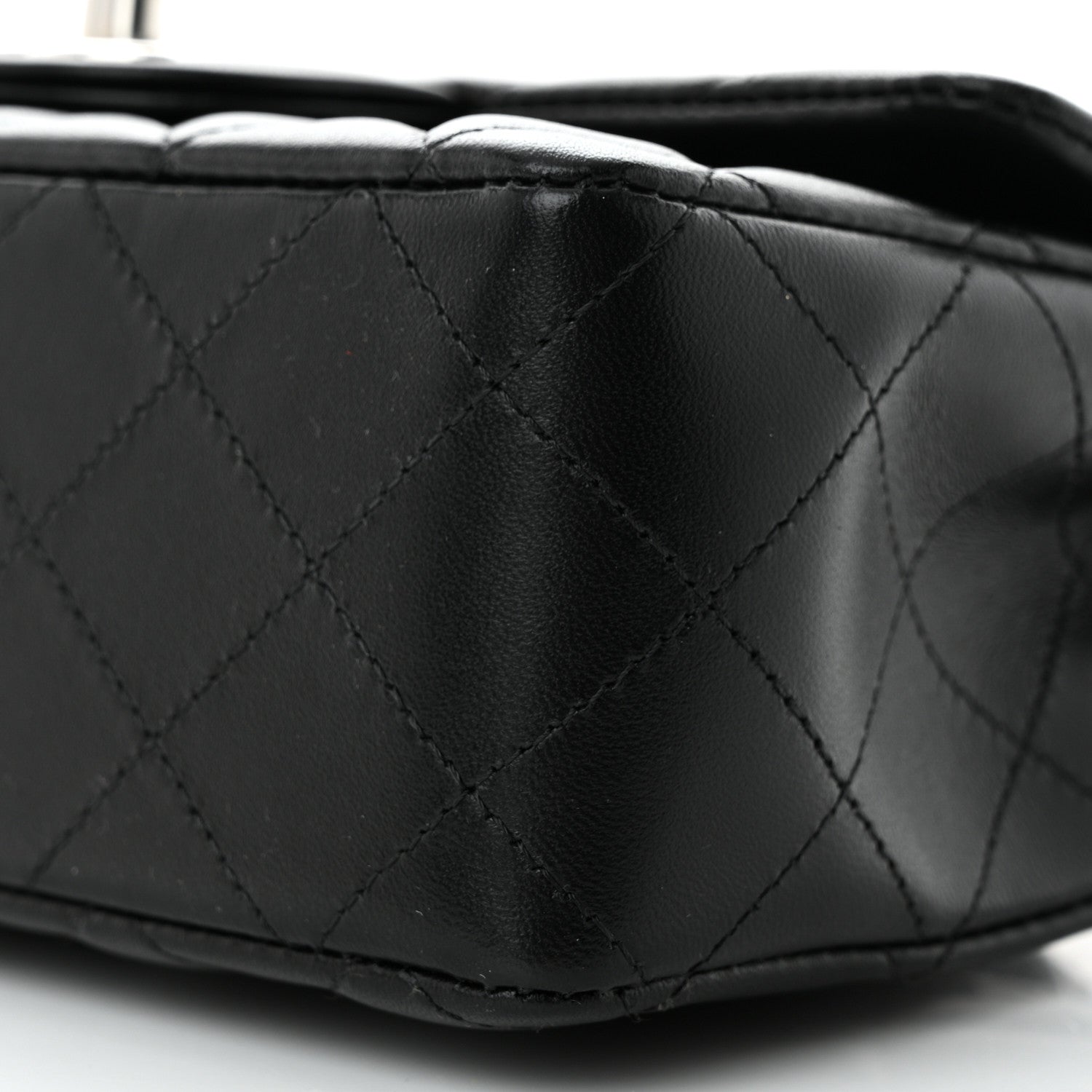 Chanel Lambskin Quilted Mini Rectangular Flap Black 9 of 10