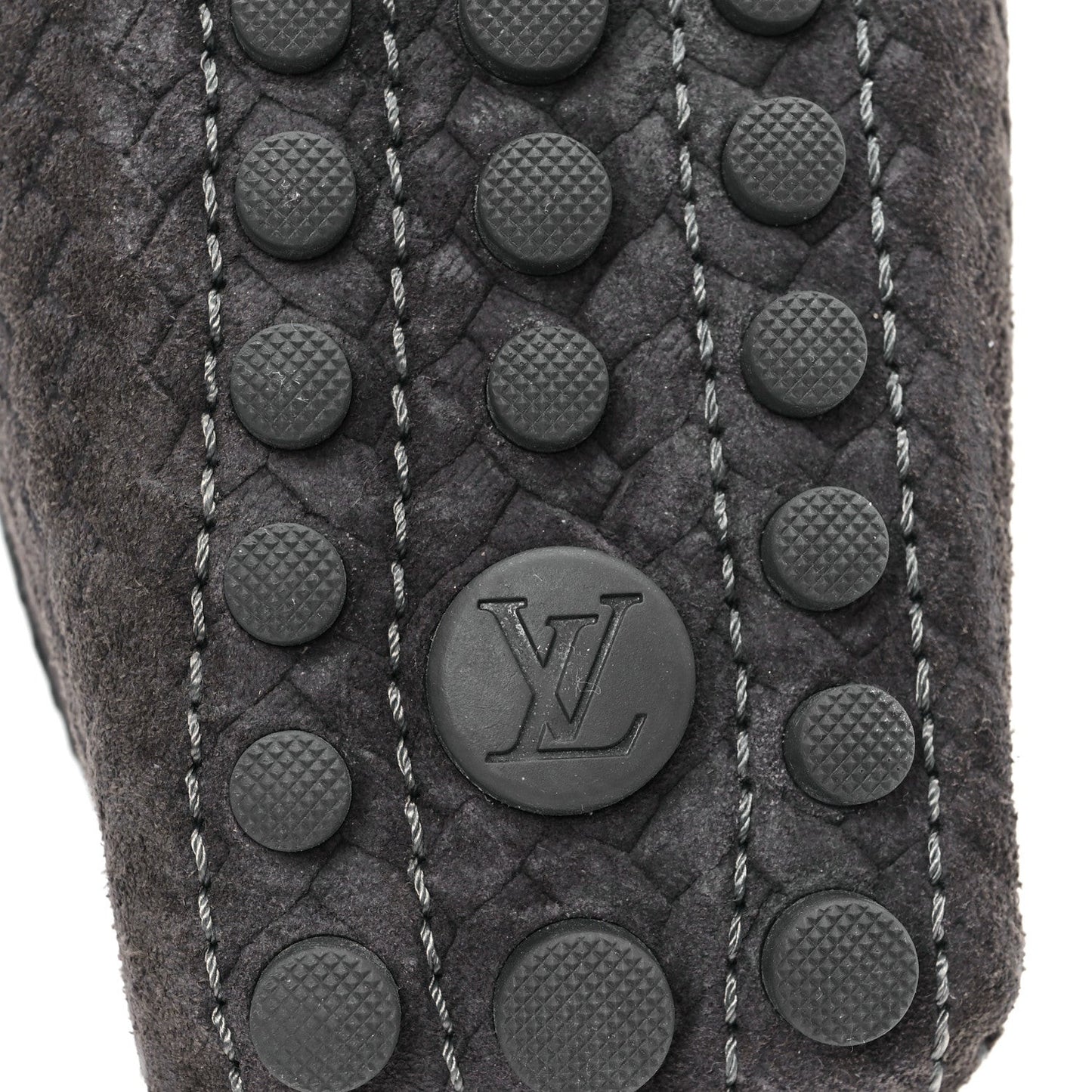 Suede Woven Oxford Loafers Brown