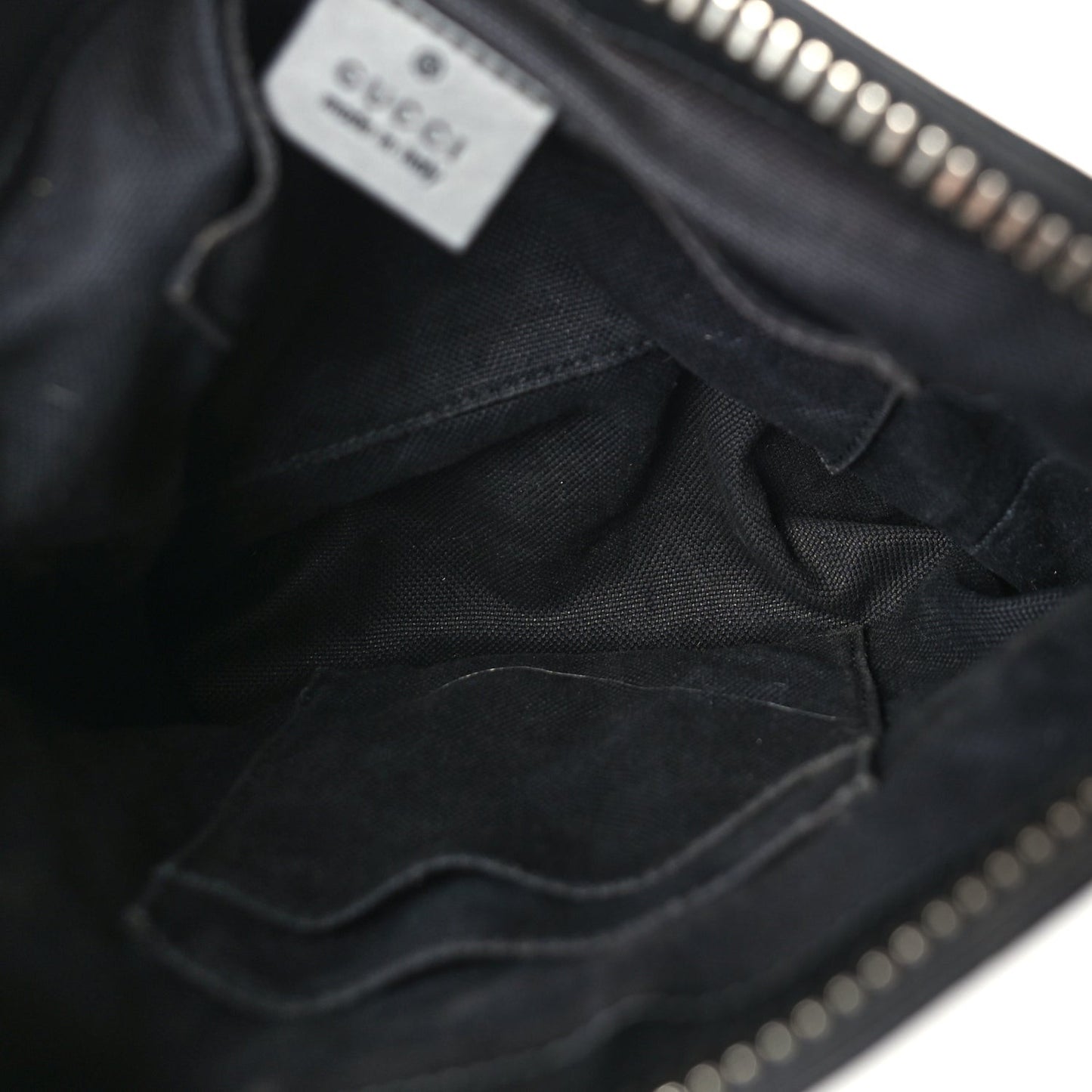 GG Supreme Monogram Web Small Flat Messenger Bag  Black Grey