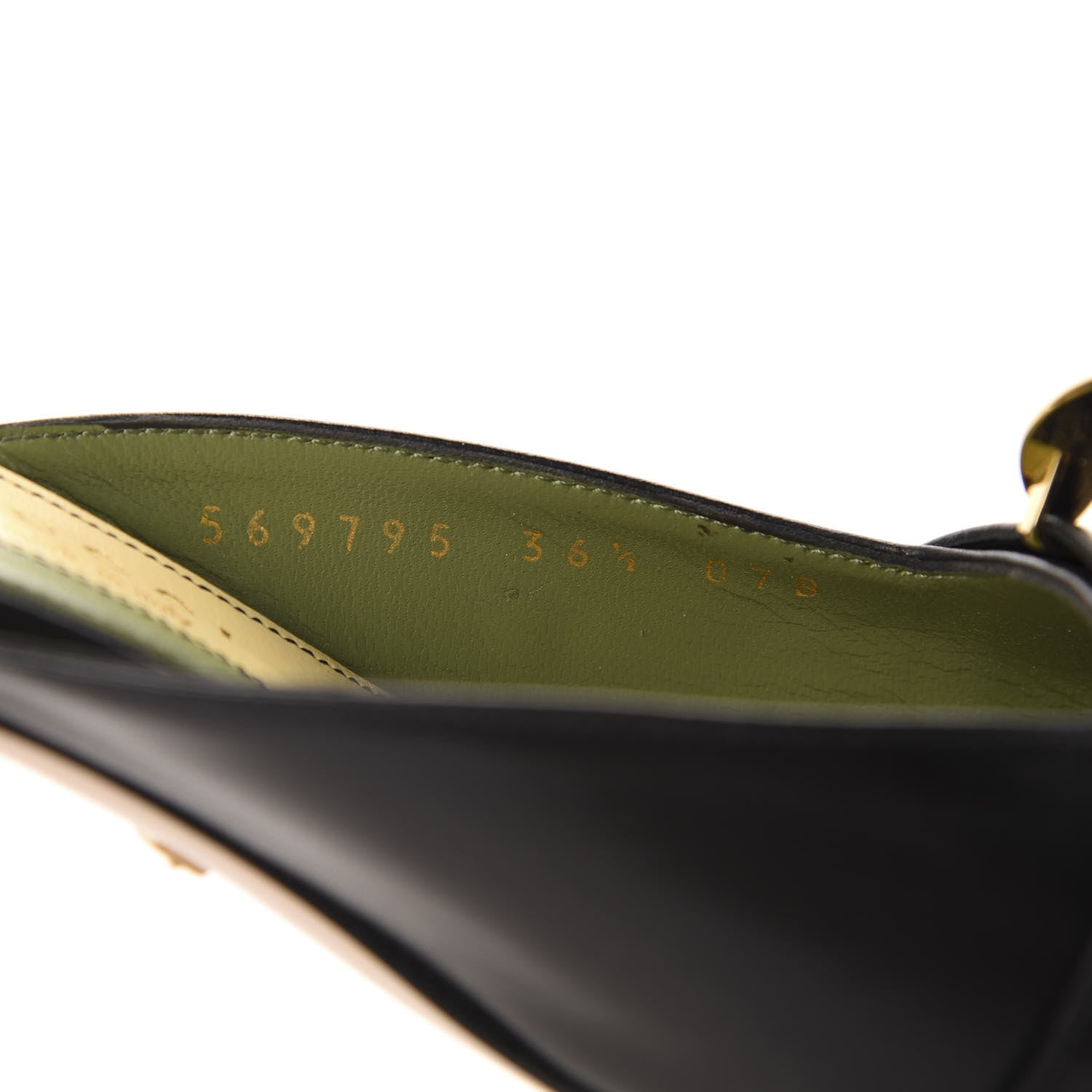 Gucci Malaga Kid Half Moon GG Square Toe Slide Sandals 36.5 Black 9 of 9