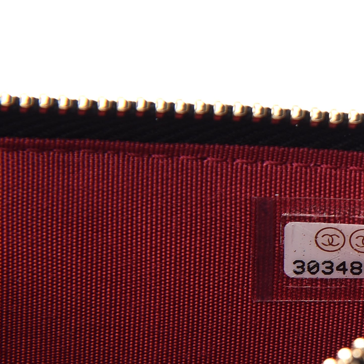 Goatskin Quilted 19 Flat Wallet Pouch Black