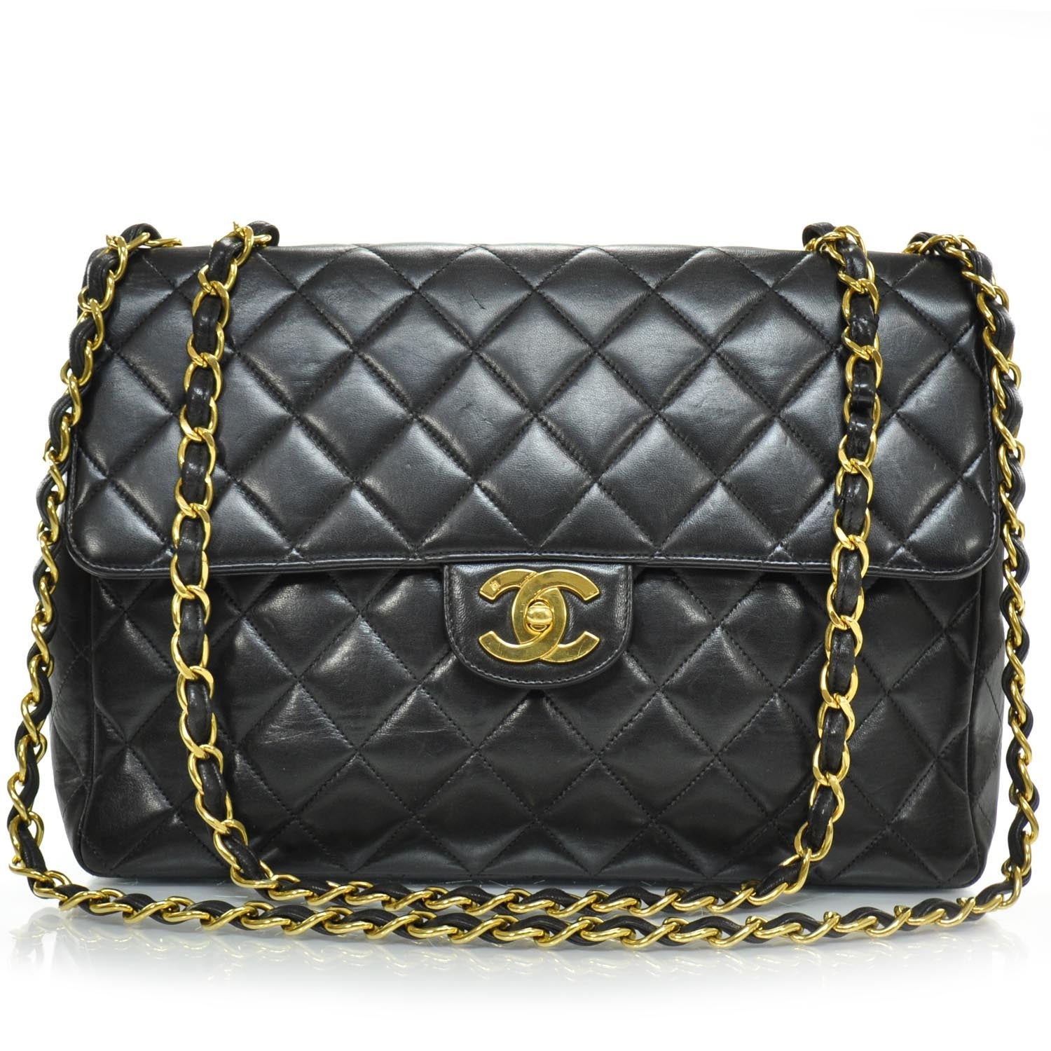 Chanel Lambskin Jumbo Flap Black GHW 1 of 10