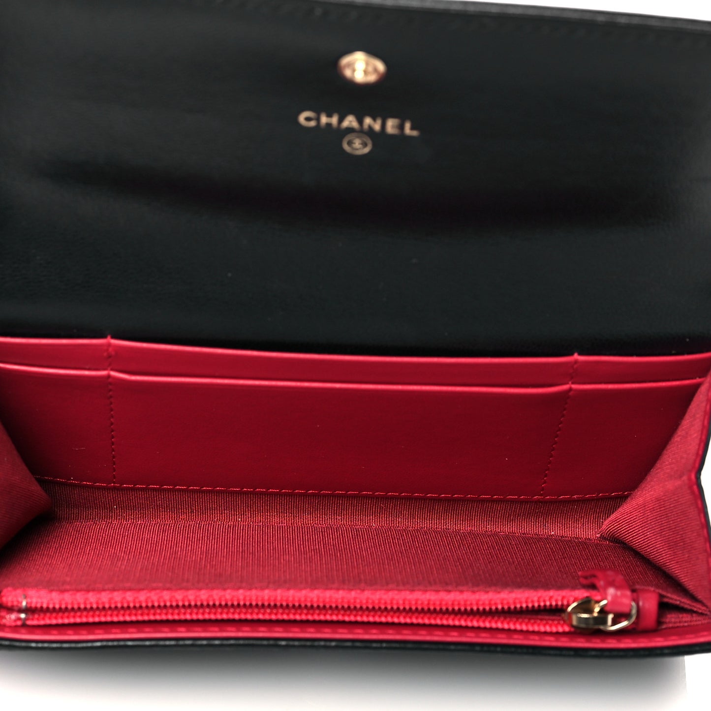 Lambskin Quilted Chanel 19 Flap Wallet Black