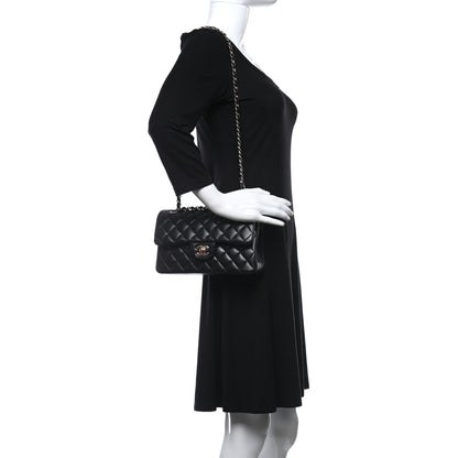 Chanel Lambskin Quilted Small Double Flap Black 2 of 11