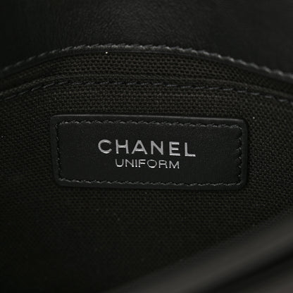 Chanel Calfskin Quilted CC Uniform Flap Belt Bag Black 6 of 11