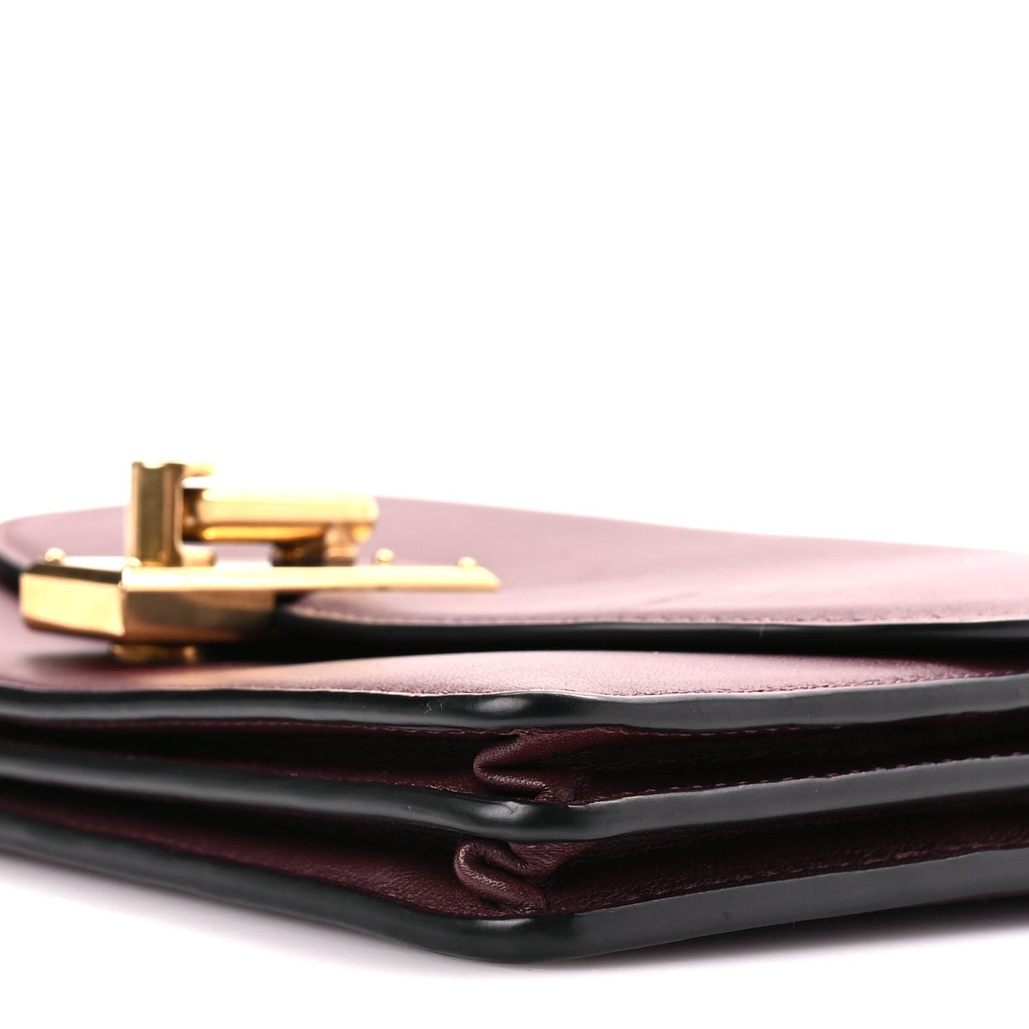 Calfskin West End Chain Wallet  Burgundy