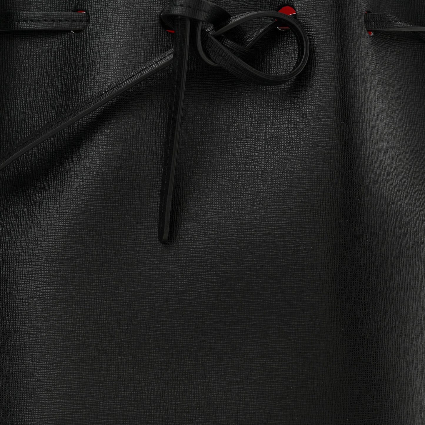 Calfskin Mini Bucket Bag Black Flamma