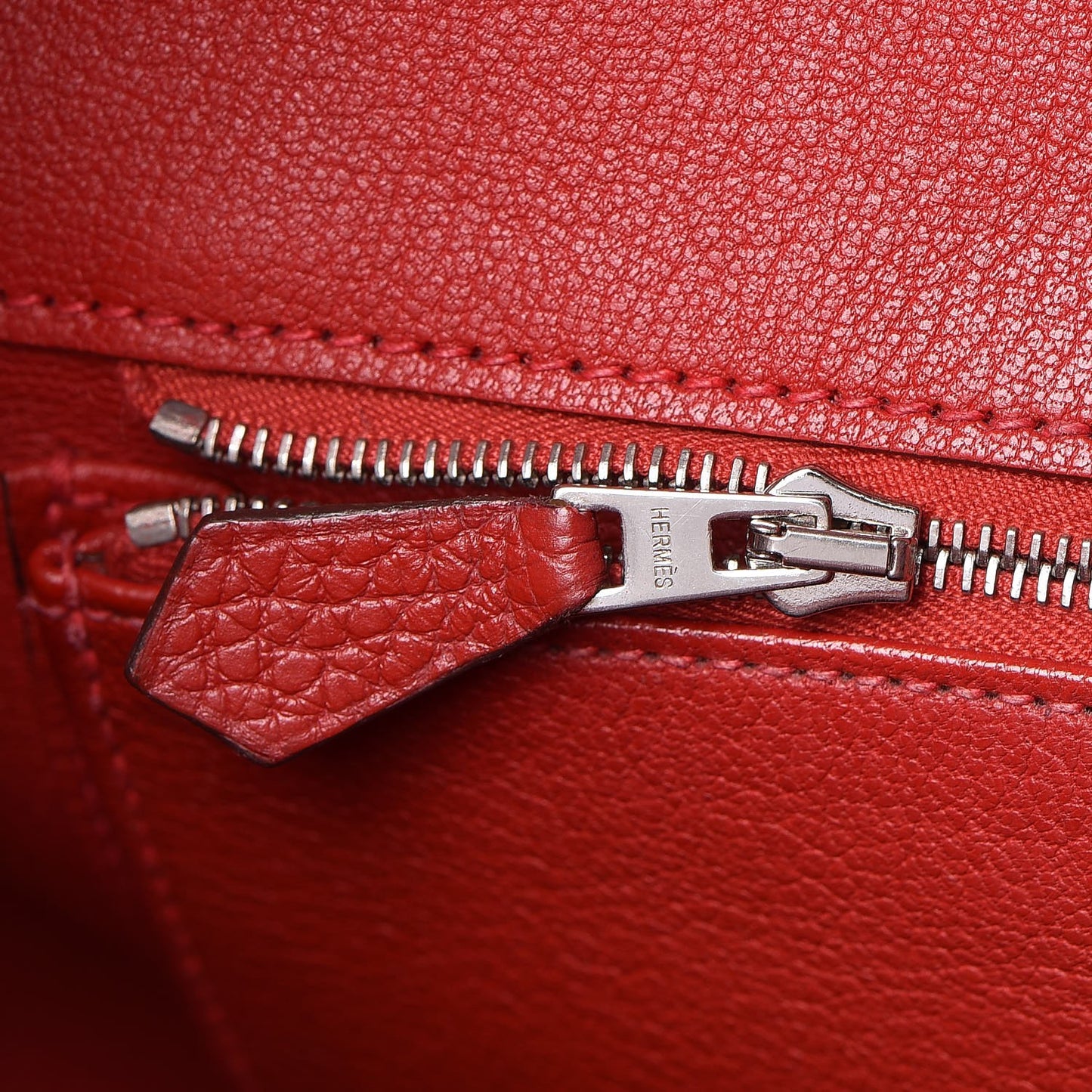 Taurillon Clemence Birkin 35 Rouge Casaque