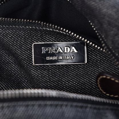 Prada Denim Shoulder Bag Blue 6 of 9