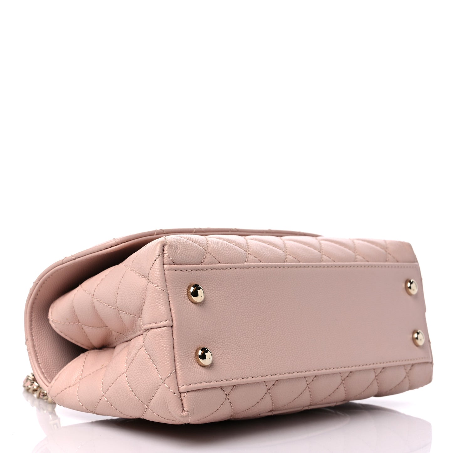 Caviar Quilted Mini Coco Handle Flap Light Pink
