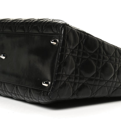 Christian Dior Lambskin Cannage Large Lady Dior Black 8 of 11